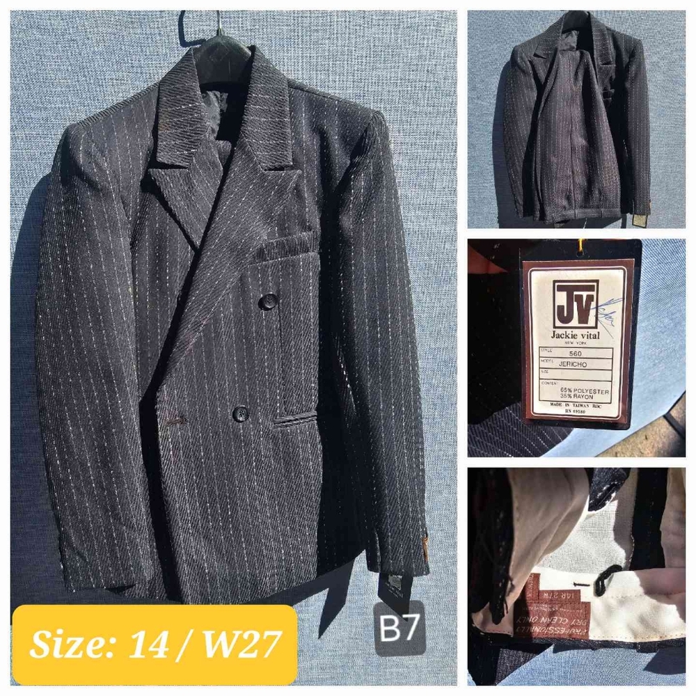 2 Piece Boys Suit | Brand:  J. Vital | Color:  Black | RRR Apparel
